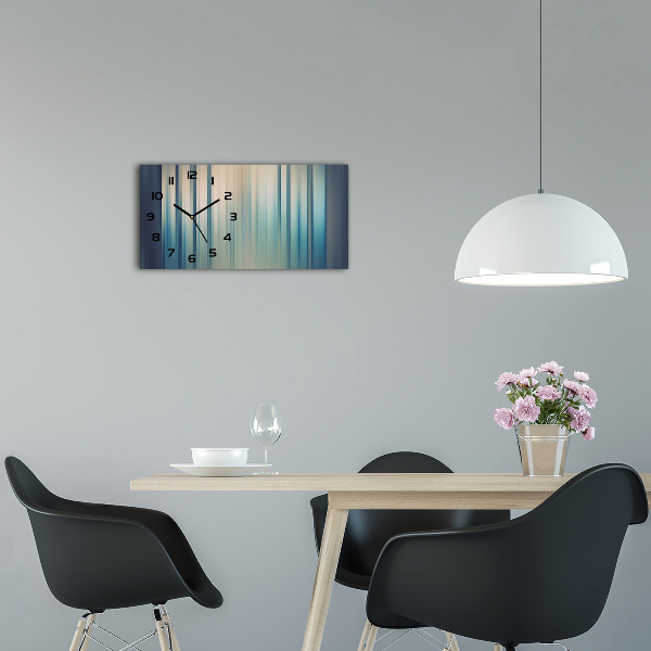 Reloj de cristal horizontal Rayas azules