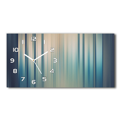 Reloj de cristal horizontal Rayas azules