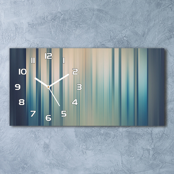 Reloj de cristal horizontal Rayas azules