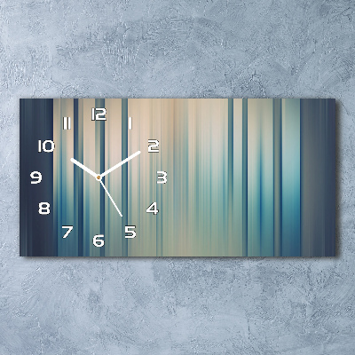 Reloj de cristal horizontal Rayas azules