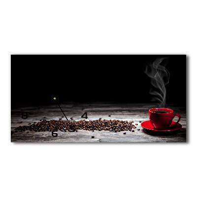 Reloj de cristal horizontal Café aromático