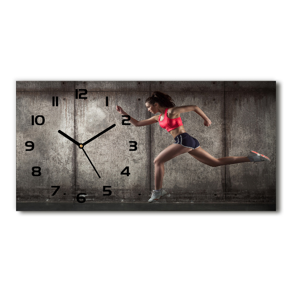 Reloj rectangular Mujer corriendo