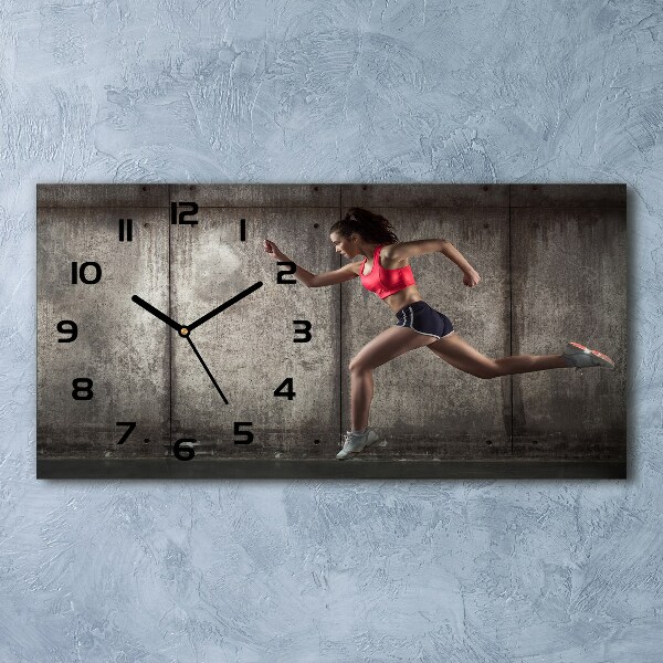 Reloj rectangular Mujer corriendo
