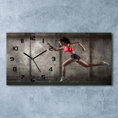 Reloj rectangular Mujer corriendo