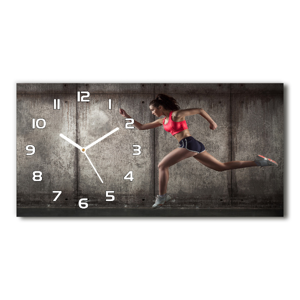 Reloj rectangular Mujer corriendo