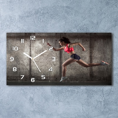 Reloj rectangular Mujer corriendo