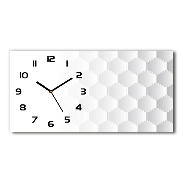 Reloj de cristal horizontal Fondo de hexágonos