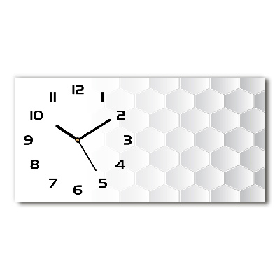 Reloj de cristal horizontal Fondo de hexágonos