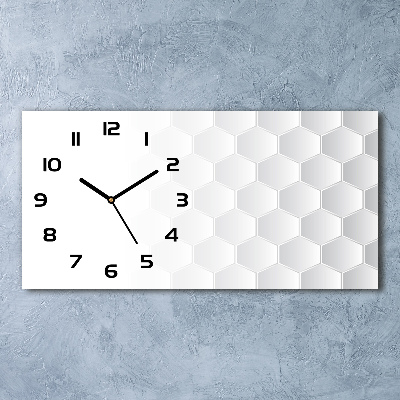 Reloj de cristal horizontal Fondo de hexágonos