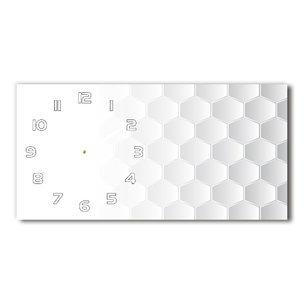 Reloj de cristal horizontal Fondo de hexágonos