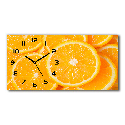 Reloj de cristal horizontal Rodajas de naranja