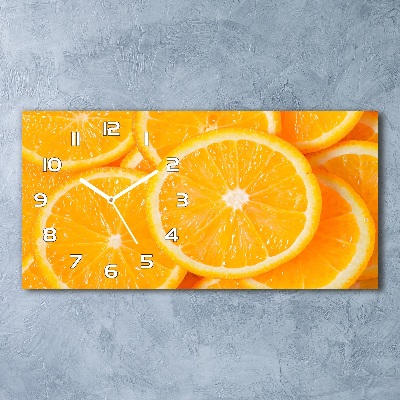 Reloj de cristal horizontal Rodajas de naranja