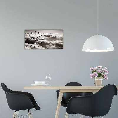 Reloj de cristal horizontal Nubes a vista de pájaro