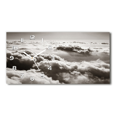 Reloj de cristal horizontal Nubes a vista de pájaro
