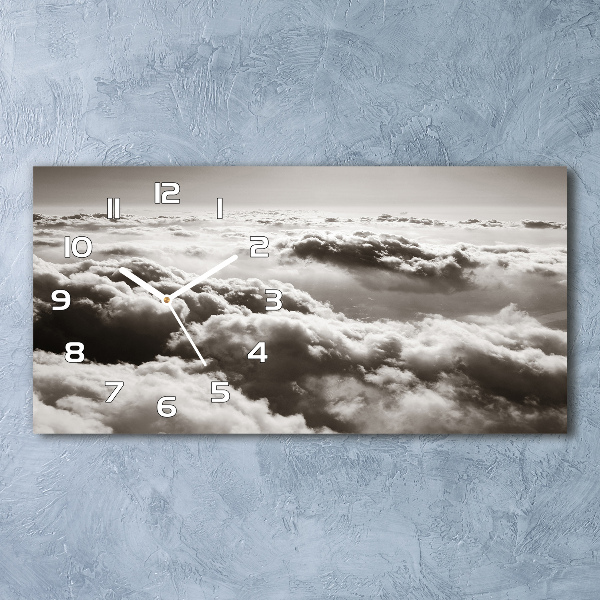 Reloj de cristal horizontal Nubes a vista de pájaro