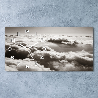 Reloj de cristal horizontal Nubes a vista de pájaro