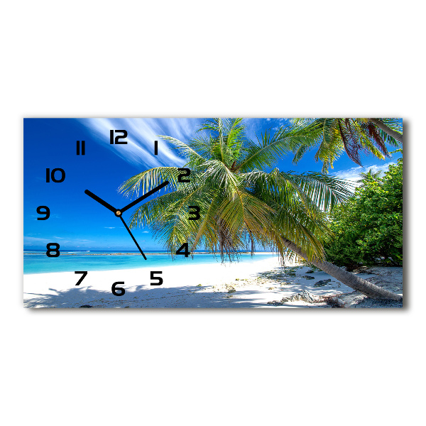 Reloj rectangular Playa tropical