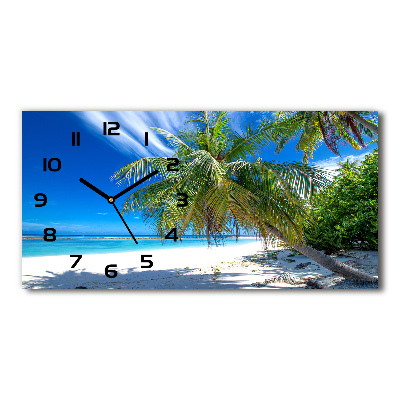 Reloj rectangular Playa tropical
