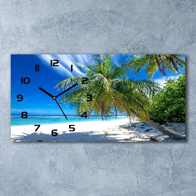 Reloj rectangular Playa tropical