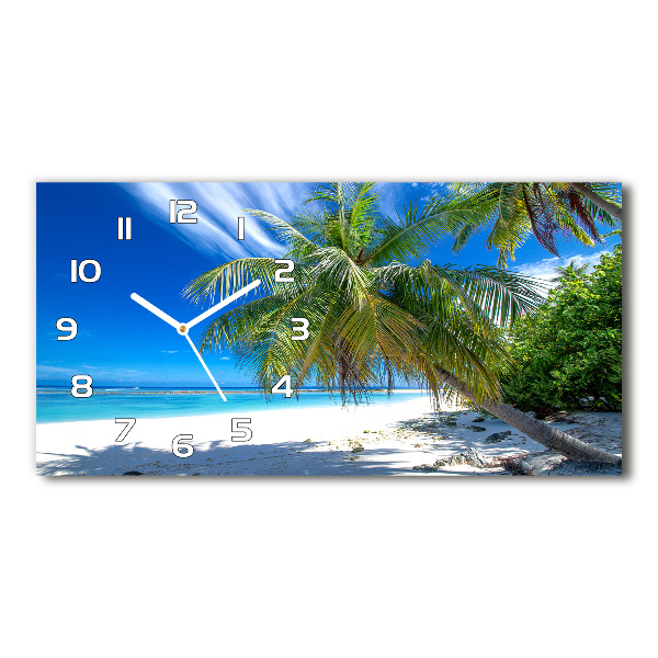 Reloj rectangular Playa tropical