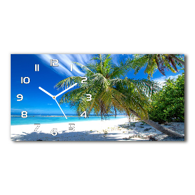 Reloj rectangular Playa tropical
