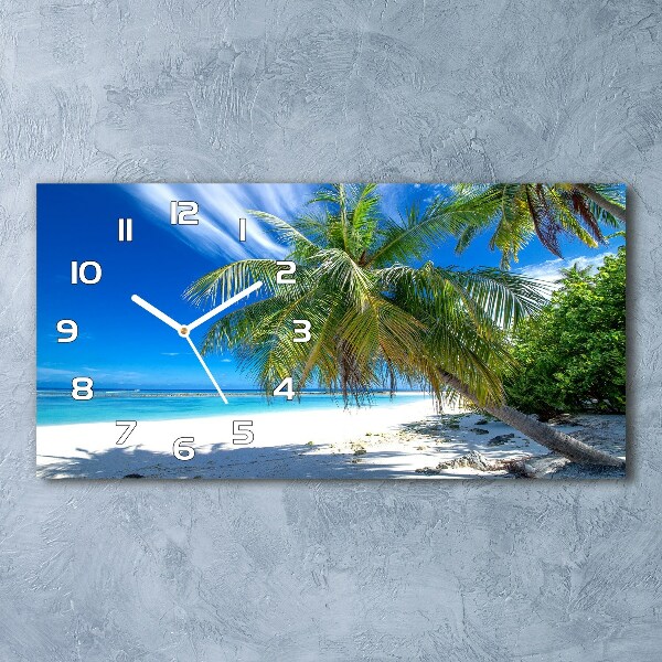 Reloj rectangular Playa tropical