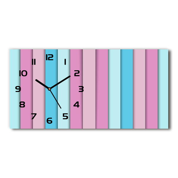 Reloj de cristal horizontal Rayas de colores