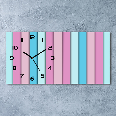 Reloj de cristal horizontal Rayas de colores
