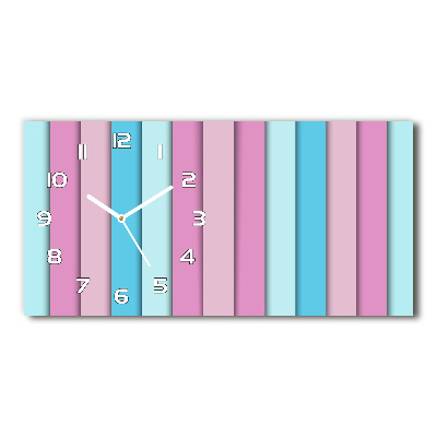 Reloj de cristal horizontal Rayas de colores