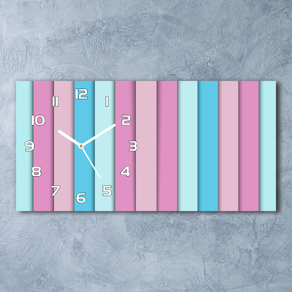 Reloj de cristal horizontal Rayas de colores
