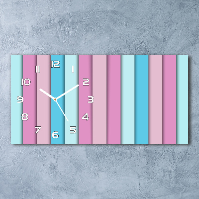 Reloj de cristal horizontal Rayas de colores