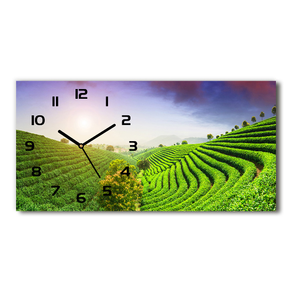 Reloj rectangular Plantación de té