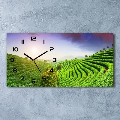 Reloj rectangular Plantación de té