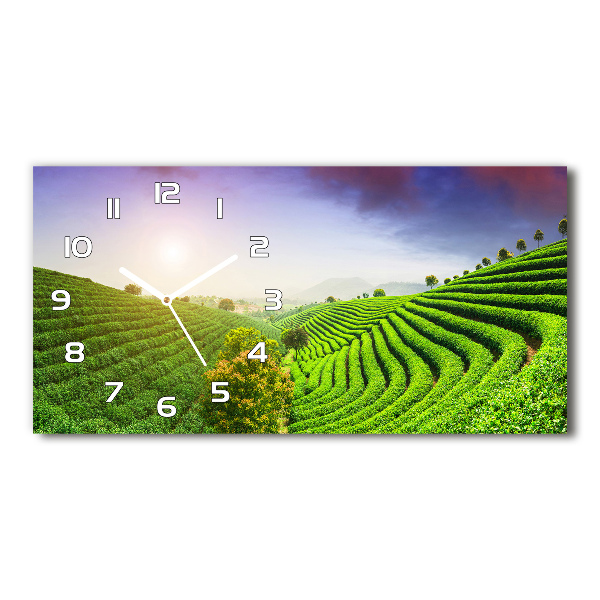 Reloj rectangular Plantación de té