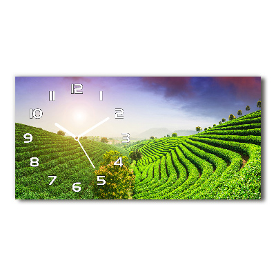 Reloj rectangular Plantación de té