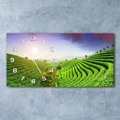 Reloj rectangular Plantación de té