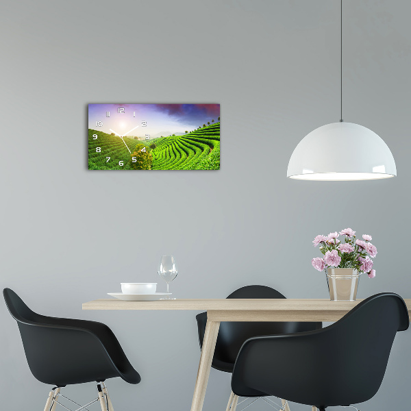 Reloj rectangular Plantación de té