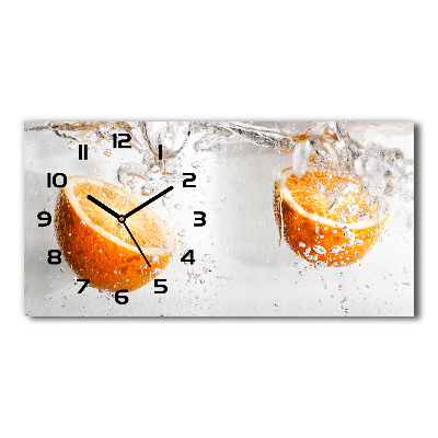 Reloj horizontal Naranjas bajo el agua