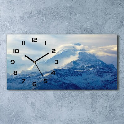 Reloj de cristal horizontal Pico de montaña