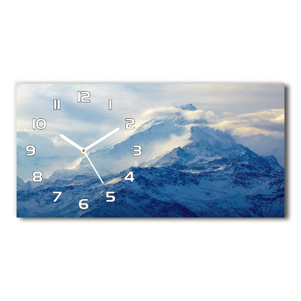Reloj de cristal horizontal Pico de montaña
