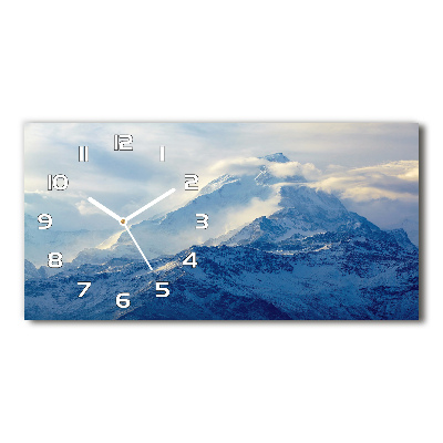 Reloj de cristal horizontal Pico de montaña
