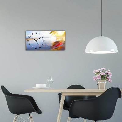 Reloj rectangular Una concha en la playa