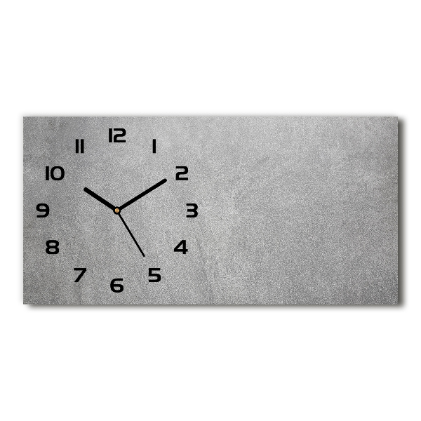 Reloj de cristal horizontal Pared gris