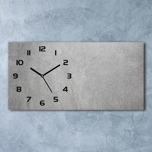 Reloj de cristal horizontal Pared gris