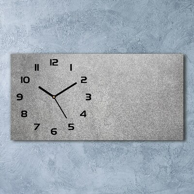 Reloj de cristal horizontal Pared gris