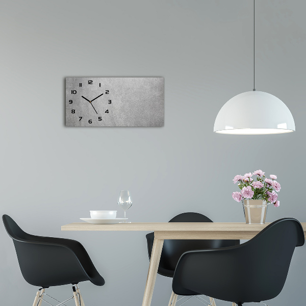Reloj de cristal horizontal Pared gris