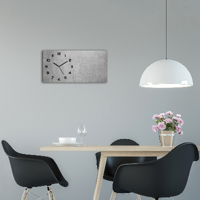 Reloj de cristal horizontal Pared gris