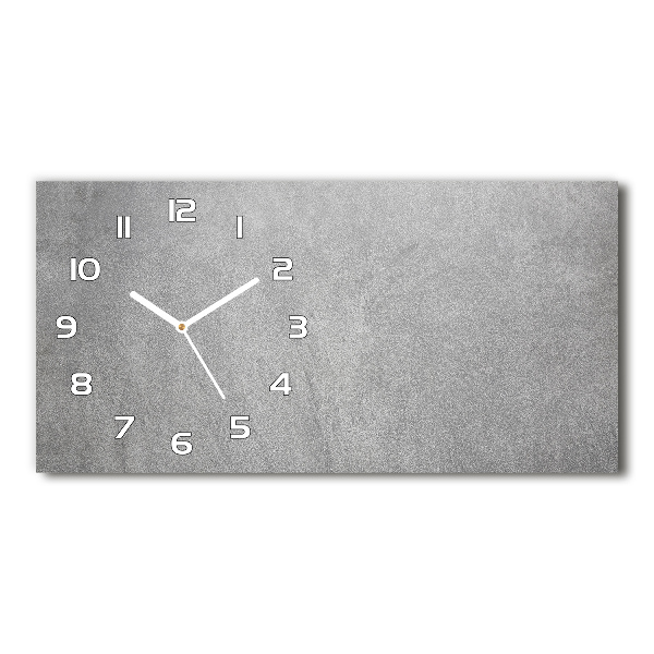 Reloj de cristal horizontal Pared gris