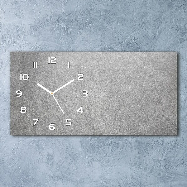 Reloj de cristal horizontal Pared gris