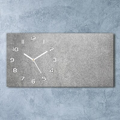 Reloj de cristal horizontal Pared gris